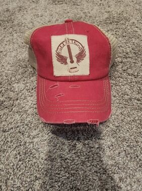 Women's Wild Thing Red and Tan Mesh Trucker Cap